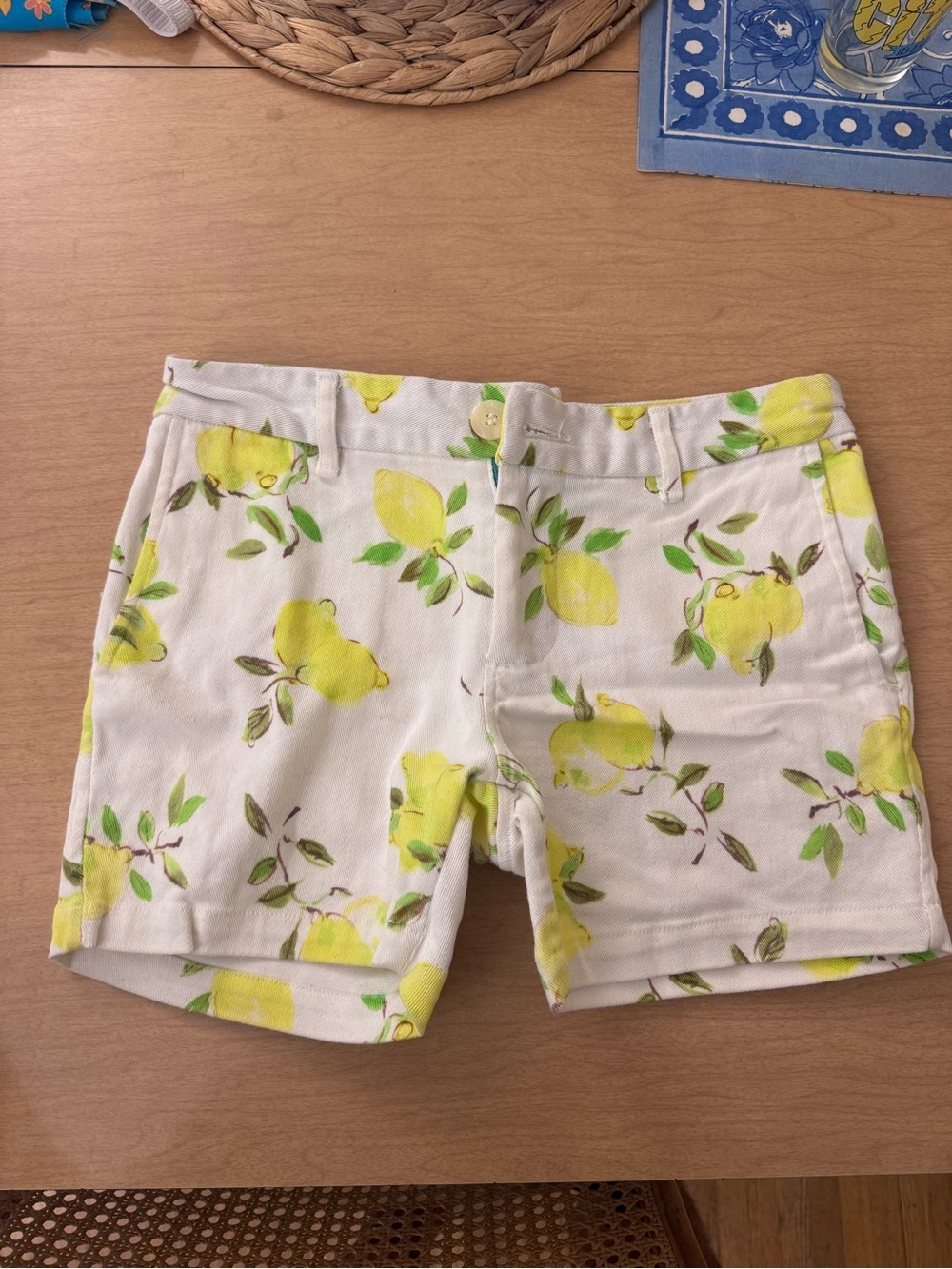 Men’s Limited Edition White Lemon Print Shorts